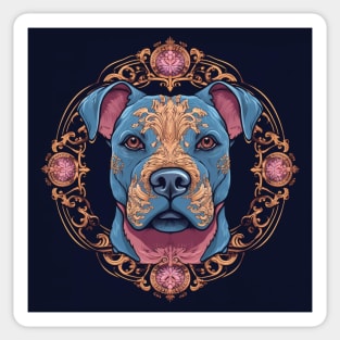 Blue Staffy Sticker